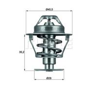 MAHLE Termostato Refrigerante con Guarnizione 89°C per Peugeot 106 II Saxo Ax