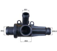 MAHLE ORIGINAL Termostato TH 45 87 Valvola Termostatica,Termostato Refrigerante SMART,MITSUBISHI,FORFOUR (454),COLT VI (Z3_A, Z2_A)