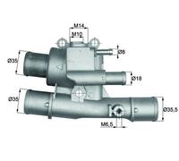 Termostato TI 124 88 MAHLE per FIAT LANCIA