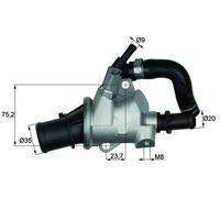 MAHLE TI 146 88 Termostato motore per FIAT BRAVO II (198) 88°C