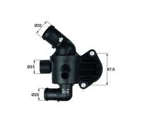 MAHLE TI 15 92 Termostato, refrigerante per AUDI,SEAT,SKODA,VW