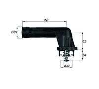 MAHLE TI 20 95 Termostato, refrigerante per BMW