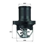 MAHLE TI 47 89 Termostato, refrigerante per CITROËN,FIAT,LANCIA,PEUGEOT
