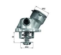 Termostato TM 29 100D MAHLE per MERCEDES-BENZ CLASSE GL SPRINTER 3,5-t Furgone