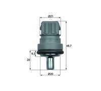 MAHLE TSE 1D Sensore, temperatura refrigerante per VW