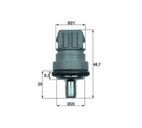 MAHLE TSE 1D Sensore Temperatura refrigerante per VW Golf IV Hatchback (1J1)