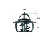 MAHLE TX 1 92D Termostato, Refrigerante per Audi, Chevrolet, Chrysler, Daewoo,