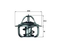 MAHLE TX 1 92D Termostato, refrigerante per AUDI,CHEVROLET,CHRYSLER,DAEWOO,FSO,L