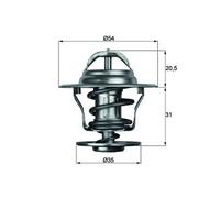MAHLE TX 13 80D Termostato, refrigerante per AUDI,FORD,OPEL,PORSCHE,SEAT,VAUXHAL