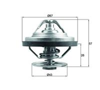 MAHLE TX 158 79 Termostato, refrigerante per ERF,FAP,MAN,NEOPLAN,TEMSA,VAN HOOL