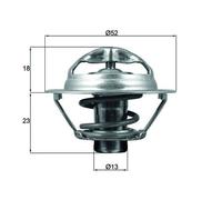 MAHLE ORIGINAL TX 175 95D Termostato motore