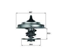 MAHLE ORIGINAL TX 18 79 Termostato motore adatto per MERCEDES-BENZ Ponton (W121)