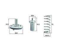 Termostato, refrigerante MAHLE TX 183 80D