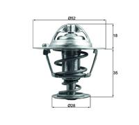 MAHLE ORIGINAL TX 184 78D Termostato motore