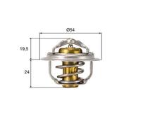 MAHLE ORIGINAL TX 212 82D Termostato motore per AUDI A4 Avant (8K5, B8) Q5 (8RB)
