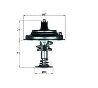Mahle TX 26 80D Termostato Liquido Refrigerante per Mercedes-Benz W124 W126 C126