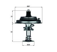 MAHLE TX 26 80D Termostato, refrigerante per MERCEDES-BENZ,PUCH