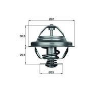 MAHLE TX 27 80D Termostato, refrigerante per ALPINA,BMW