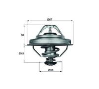 MAHLE TX 28 92D Termostato, refrigerante per BMW,MERCEDES-BENZ