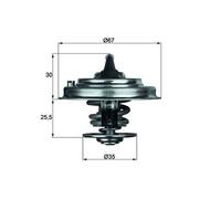 MAHLE TX 34 87D Termostato, refrigerante per AUDI