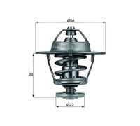Termostato, refrigerante MAHLE TX 53 85D