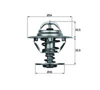 MAHLE TX 8 83D Termostato, refrigerante per AUDI,AUSTIN,DAIMLER,HYUNDAI,ISUZU,JA