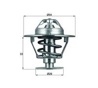 Termostato, refrigerante BEHR MAHLE TX 86 76D