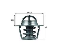 MAHLE TX 91 89D Termostato, refrigerante per RENAULT