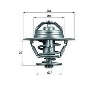 MAHLE TX 93 83D Termostato, refrigerante per CITROËN,FIAT,IVECO,MULTICAR,PEUGEOT