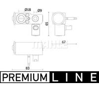 MAHLE Valvola ad espansione, Climatizzatore AVE141000P | Compatibile con: BMW 5, 7