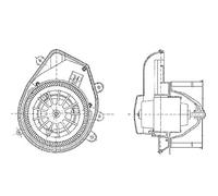 MAHLE Ventilatore abitacolo AB54000P Compatibile con: AUDI A4 B5, A4 B5 Avant, SKODA SUPERB I, VW PASSAT B5, PASSAT B5 Variant, PASSAT B5.5, PASSAT B5.5 Variant