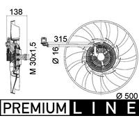 MAHLE Ventola Motore per Land Rover Range Discovery IV Cff 471 000P