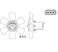 MAHLE Ventola Motore per VW Passat Variant Jetta II Golf I Cff 7 000S