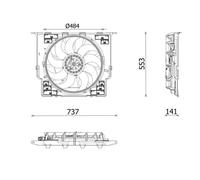 MAHLE Ventola Raffreddamento Del Motore per BMW 5er Touring 530d Xdrive 520d