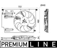 MAHLE Ventola Raffreddamento Motore Per BMW 2 Active Tourer X1 Mini Countryman
