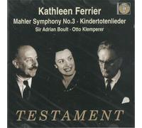 Gustav Mahler Symphony No. 3, Kindertotenlieder (Boult, Bbc So, Ferrier) (CD)