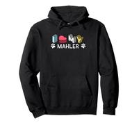 Mahler Personalizzato Cane Nome Mahler Pet Lover Felpa con Cappuccio