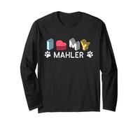 Mahler Personalizzato Cane Nome Mahler Pet Lover Maglia a Manica