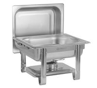 Mahlzeit Bain Marie Rechaud - Contenitore per alimenti in acciaio INOX, 4 litri, con supporto per il coperchio, contenitore per alimenti e feste, contenitore GN