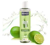Mahlzeit WOODY OIL cura del legno, olio per taglieri e utensili da cucina in legno | 250 ml, profumo di limetta | 100% naturale | olio per taglieri in legno cucina, olio per piani di lavoro