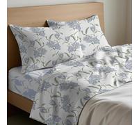 Mahome Set Completo Letto in Pregiata Flanella 100% Cotone con Trattamento Antipalline - Completo Lenzuola Caldo Cotone Morbide Artigianali Alta Qualità Made in Italy (Vienna Azzurro, Piazza e Mezzo)