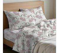 Mahome Set Completo Letto in Pregiata Flanella 100% Cotone con Trattamento Antipalline - Completo Lenzuola Caldo Cotone Morbide Artigianali Alta Qualità Made in Italy (Vienna Rosa, Piazza e Mezzo)