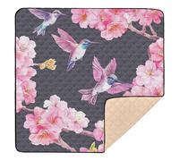 Mahongjun0769_Seamless_Watercolor_Cherry_Blossoms_and_hummingbi_e1771810-b508-42a9-b71d-6237effb19b8 Tappetino da gioco morbido imbottito per bambini per interni ed esterni, non tossico