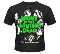 MAHOOUPBAG Men's Night of The Living Dead T Shirt Black L