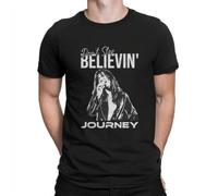 MAHPQC Steve Perry Men T Shirt Journey The Band Novelty Tees Short Sleeve Round Neck T-Shirts Cotton Graphic Printed Tops