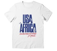 MAHPQC USA for Africa We Are The World T Shirt - Premium Quality