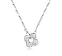 MAHSOD Collana con fiocco in oro delicata collana con fiocco per le donne piccolo carino fiocco ciondolo collana per le donne in acciaio inossidabile placcato oro 18 carati fortunato ciondolo a 4