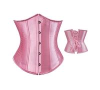 MAHUAOYIXI Corsetto da Donna in Vita Tinta Unita Bustino Donna Elegante Waist Trainer Intimo Slim Corsetto Casual Donne Sexy Busto Supporto Shapewear Sottile (Rosa, 3XL)