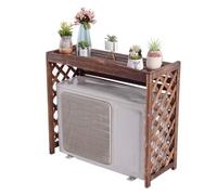 MAHWER Copertura for Aria condizionata Espositore for fioriere da Esterno, Rack for Aria condizionata in Legno massello, Copertura for radiatore del condizionatore d'Aria, Design della feritoia