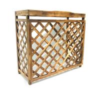 MAHWER Portafiori for carbonizzazione, portaaria condizionata for Esterni in Legno massello, Copertura for Aria condizionata for Esterni, Legno anticorrosivo